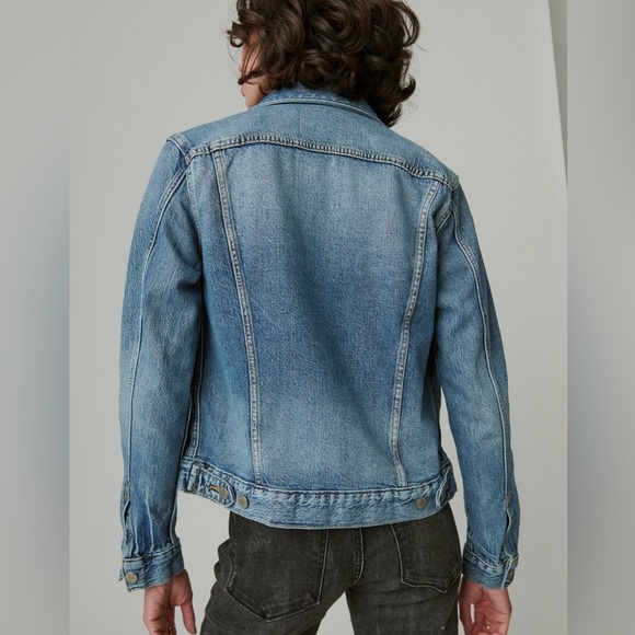 Lucky Brand 'Tomboy Trucker' Jean Jacket Customized with Patches Size: Small - Picture 4 of 8